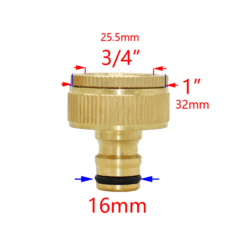 1/2 3/4 5/8 1 "Chủ Đề Đầu Nối Nhanh Bằng Đồng Tưới Vườn Adapter Tưới Nhỏ Giọt Đầu Vòi Bằng Đồng Đầu Nối Nhanh Phụ Kiện 1 chiếc