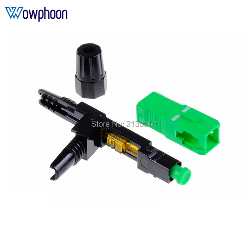 10 Uds SC APC conector rápido SC UPC adaptador de fibra óptica FTTH conector rápido de fibra montaje de campo personalizado