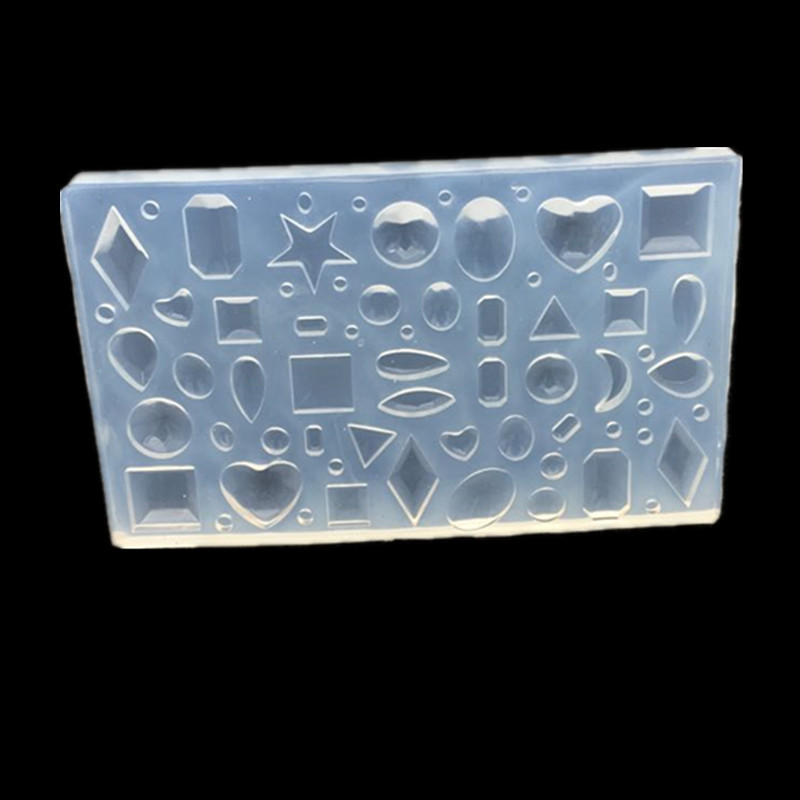 Diy ミラージュエリークリスタルエポキシ樹脂モールド愛ジオメトリムーンさまざまな宝石用原石のペンダント型