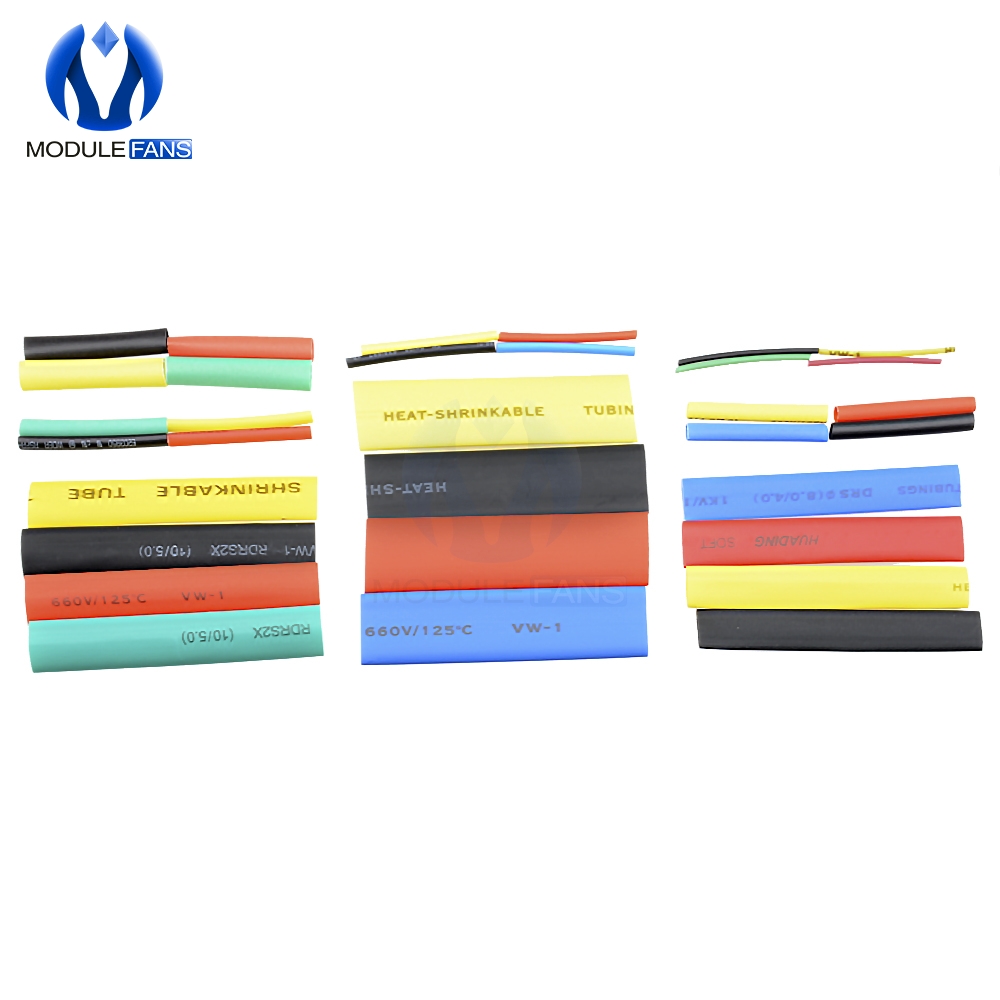 164PCS 328Pcs 530PCS Auto Elektrische Kabel Rohr kits Schrumpfschlauch Schläuche Wrap Hülse Assorted 8 Größen mixed Farbe