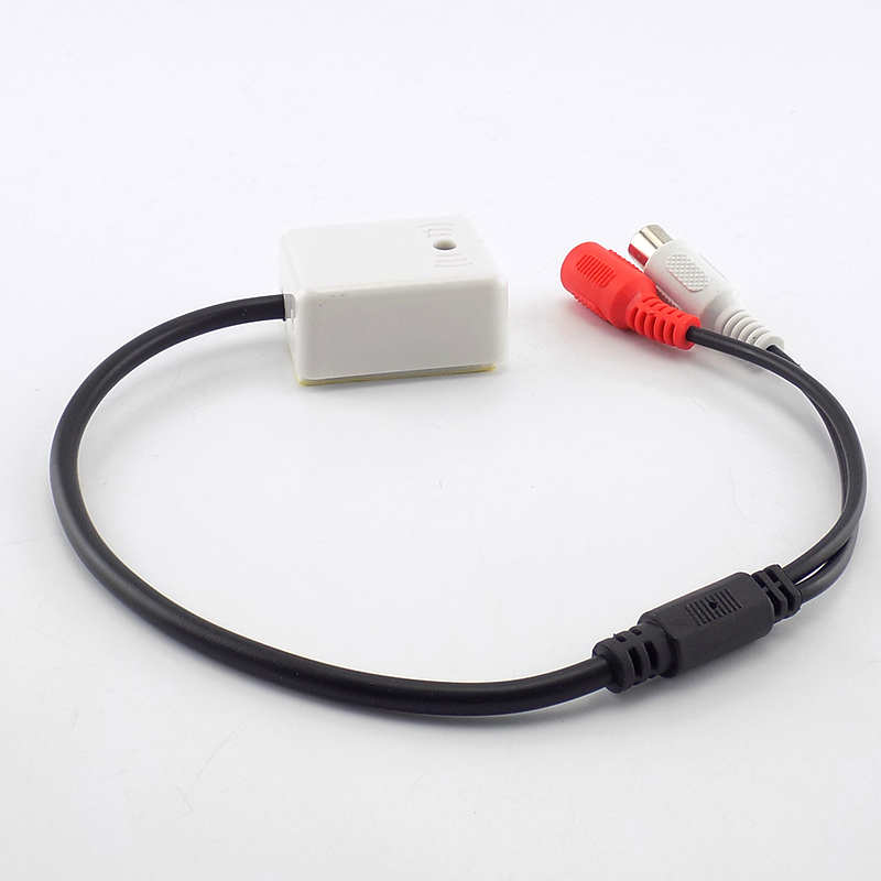 DC 9V-12V Mini Micro Âm Thanh Màn Hình Âm Thanh Thu Âm Thanh Giám Sát An Ninh RCA Adapter Camera Quan Sát hệ Thống An Ninh