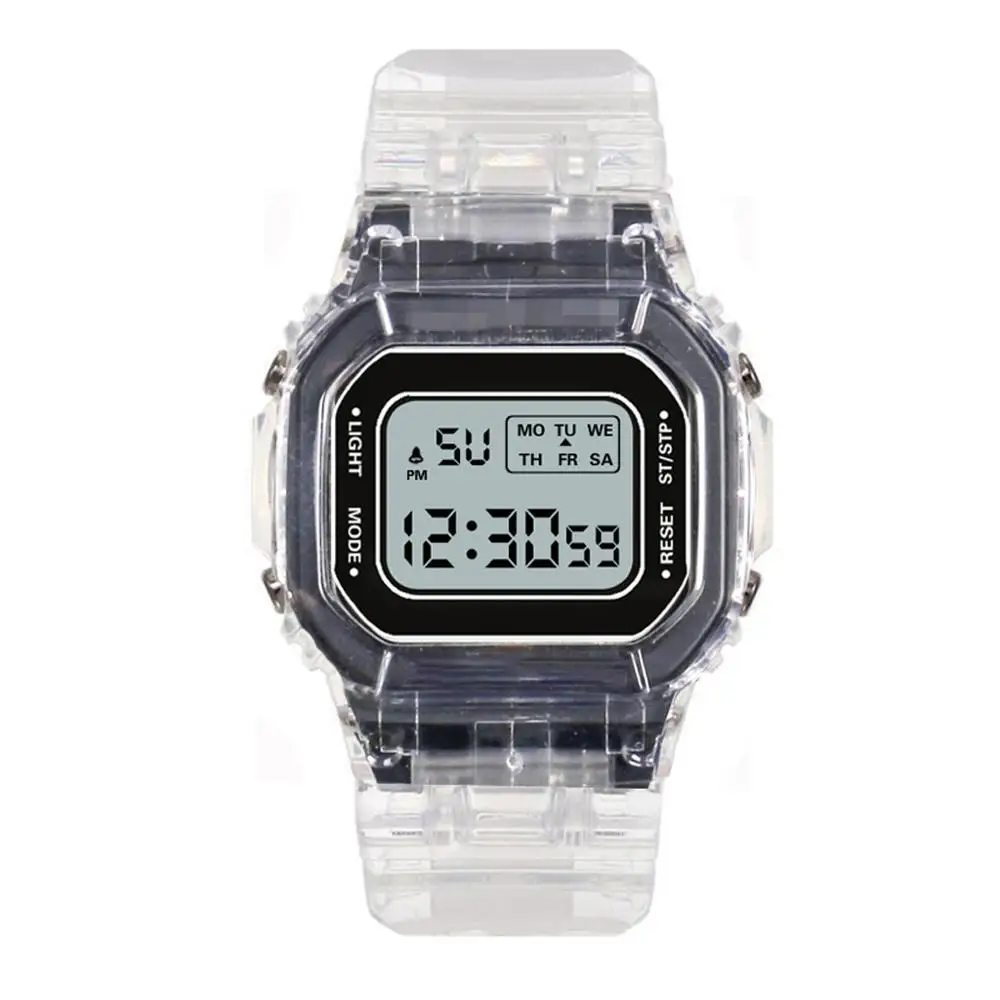 Relojes deportivos creativos para hombre, reloj Digital LED de lujo, de moda, negro, oro rosa, Masculino