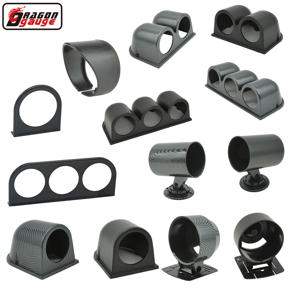 Medidor de dragón de 52mm y 60mm, modificación de coche, medidor de RPM, cápsulas, temperatura del agua, soporte de temperatura de aceite, voltios, medidor de presión de refuerzo