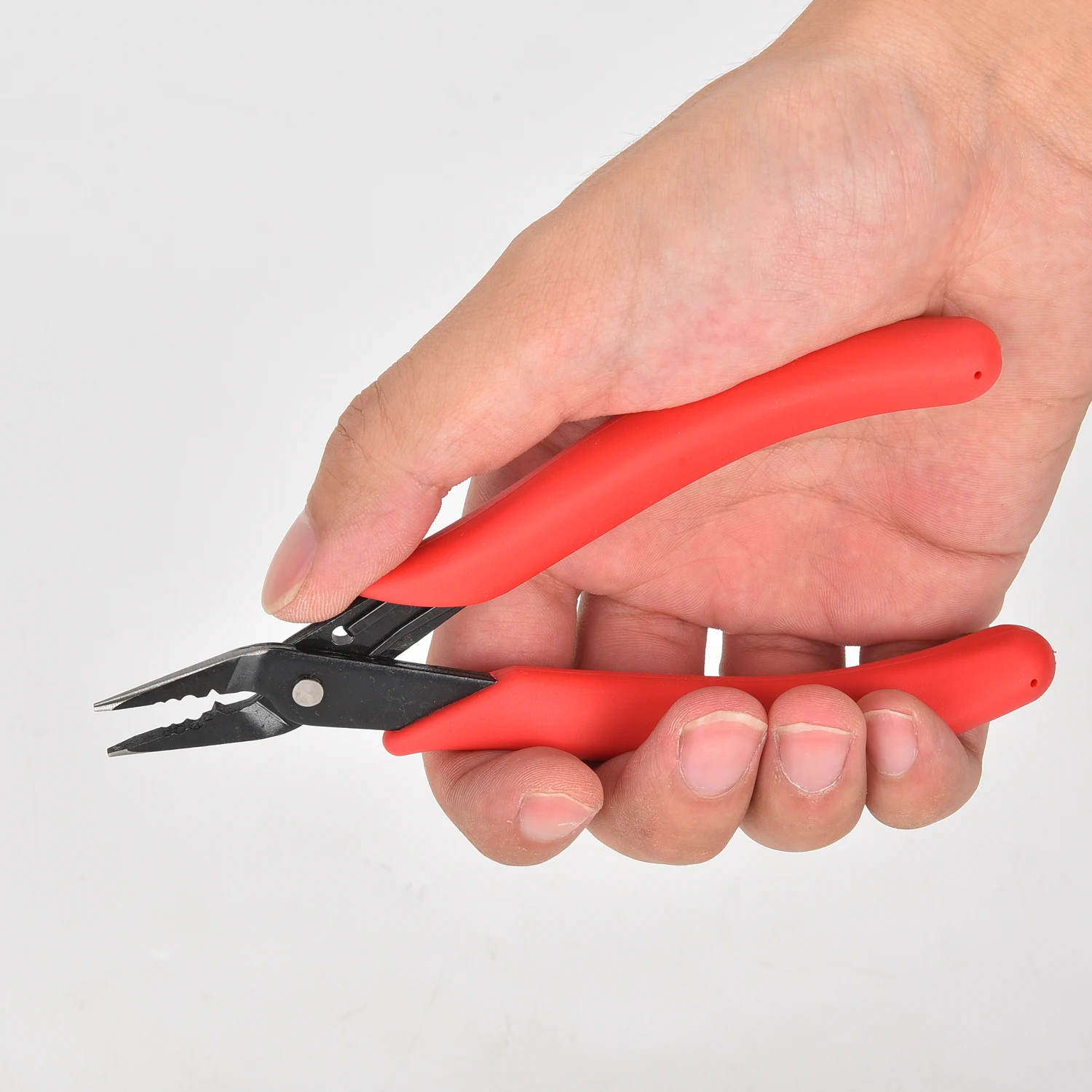 Đỏ Thép Không Gỉ Mũi Kìm Cho Nhảy Vòng & Chia Nhẫn Đôi Nhẫn Cặp DIY Phụ Kiện Uốn Trang Sức Tìm Bộ Dụng Cụ