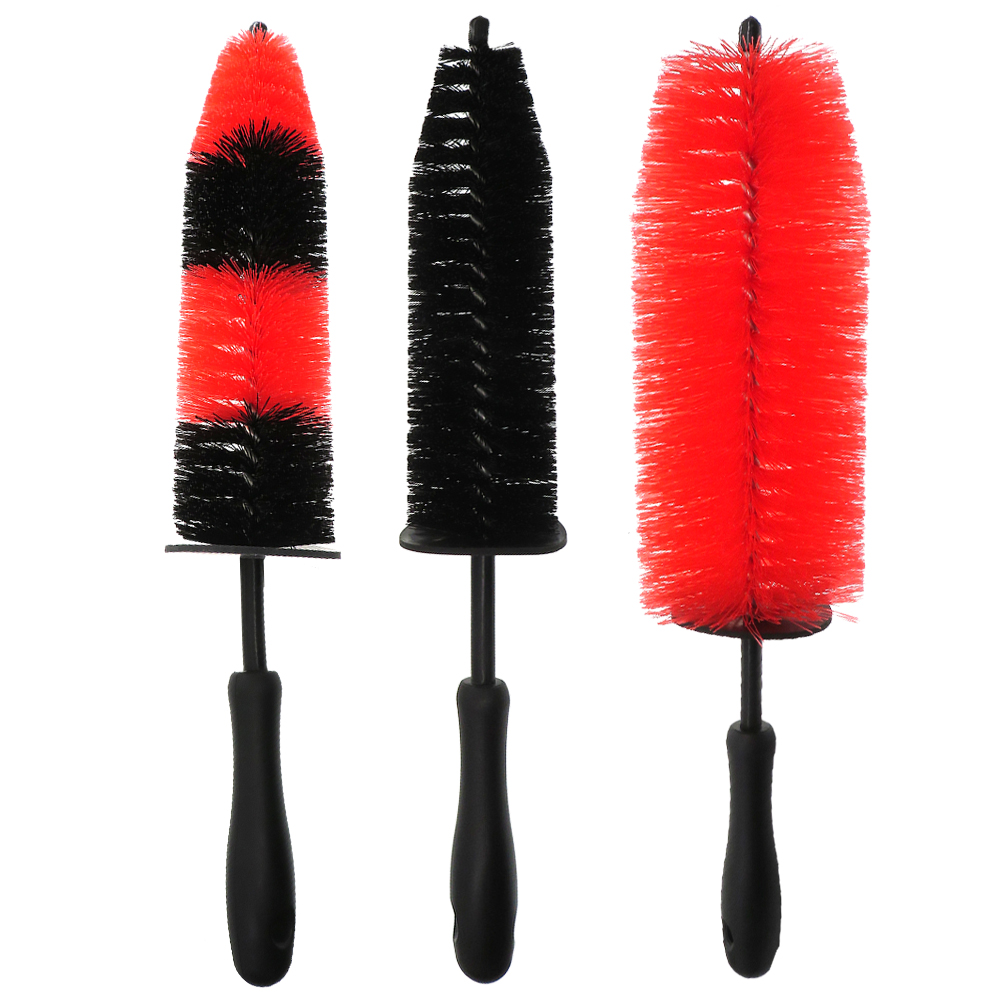 9.5Inch Xe Bánh Xe Rửa Cọ Lốp Bàn Chải Dài Lông Bàn Chải Mềm Và Bàn Chải Vệ Sinh Cho Động Cơ Động Cơ Dạng Lưới Tản Nhiệt Bánh Xe Rửa Bàn Chải dụng Cụ Vệ Sinh