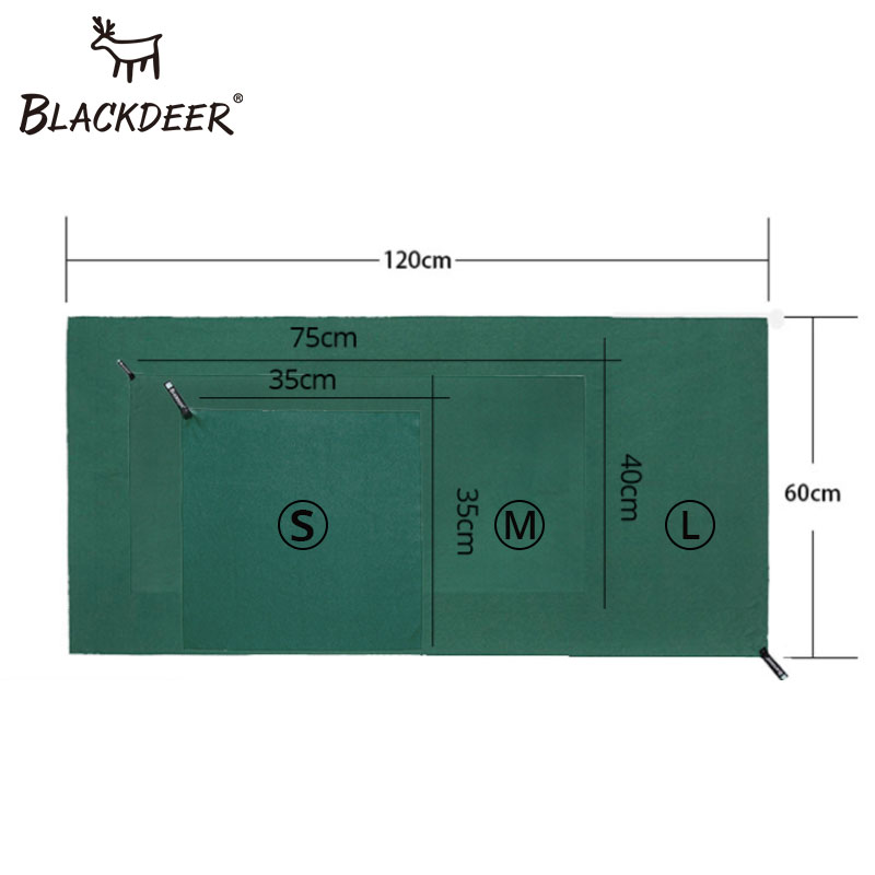 BLACKDEER Kháng Khuẩn Nhanh Khô Khăn Siêu Nhẹ Cắm Trại Nhỏ Gọn Bơi Khăn Tay Mặt Vi Sợi Leo Núi Du Lịch