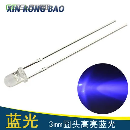 100 Chiếc F3 F5 LED Xanh Đỏ Vàng Xanh Dương Trắng Vàng Siêu Sáng Nhúng 5MM 3MM Chất Lượng Cao đính Hạt Đèn LED Phát Sáng