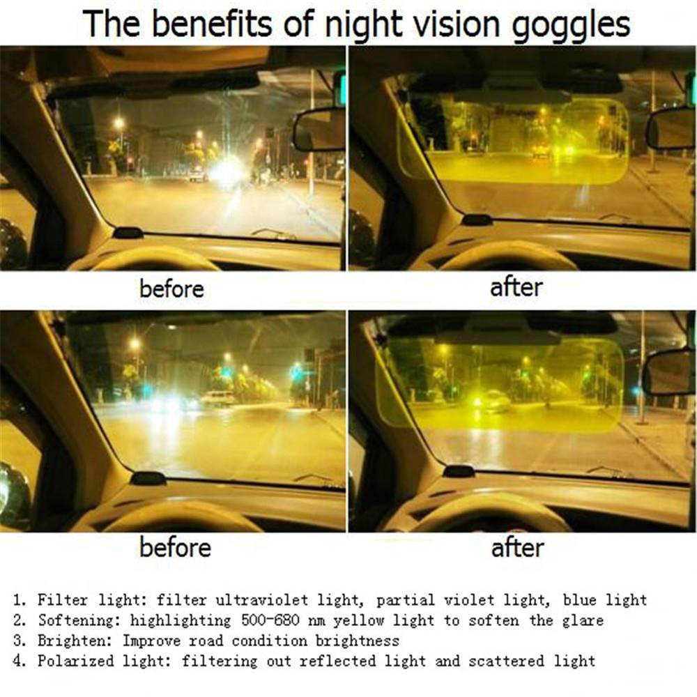 Kacamata Pancing Clip On Style Kacamata Hitam UV400 Terpolarisasi Kacamata Pancing Siang Waktu/Malam Visi Kacamata Perjalanan untuk Olahraga Luar Ruangan