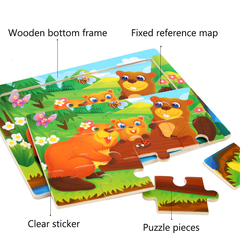 15*11Cm 12 Xếp Hình Gỗ Giáo Dục Trẻ Em Đồ Chơi Hoạt Hình Hình/Giao Thông 3dD Đồ Chơi Xếp Hình Ghép Hình Gỗ Đồ Chơi dành Cho Trẻ Em Quà Tặng