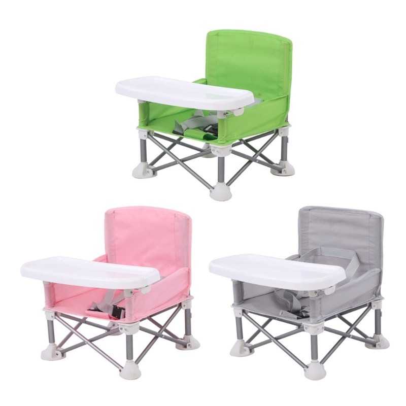 Reise Booster Sitz Im Freien Tragbare Kinder Kinder Baby Faltbare Esszimmer Stuhl mit Tablett Bündelung Riemen Lagerung Tasche für 85DE