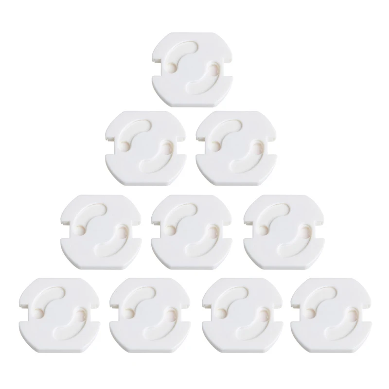 10Pcs EU ซ็อกเก็ตไฟฟ้าเด็กทารกเด็กความปลอดภัยป้องกันไฟฟ้า Shock ปลั๊ก Protector ฝาครอบหมุน