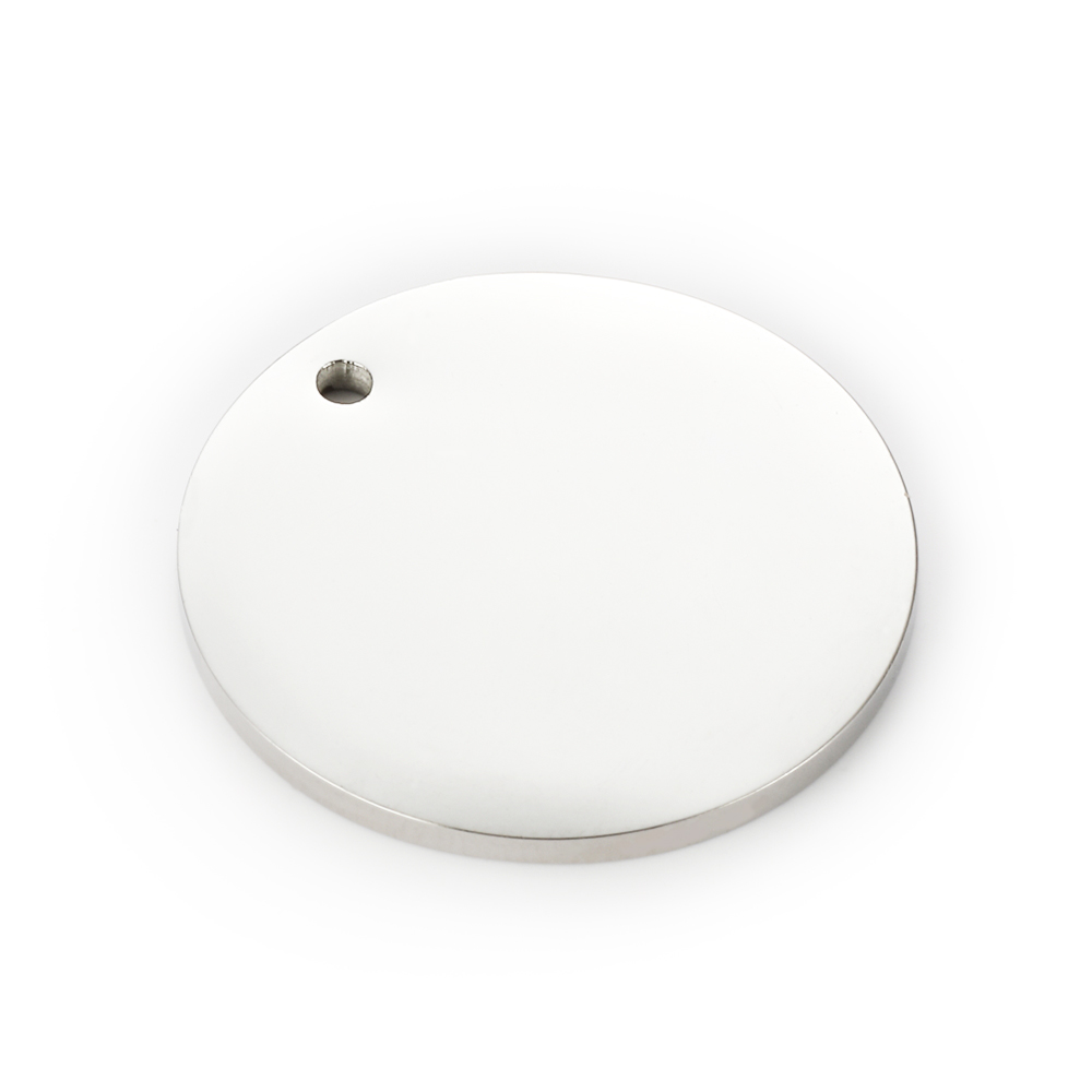 MaiLun 30 Stück lasergravierte Logo-Text-Design-Kreis-Charms, Edelstahl-Charms, runde Charms für Armband, Halskette, Anhänger