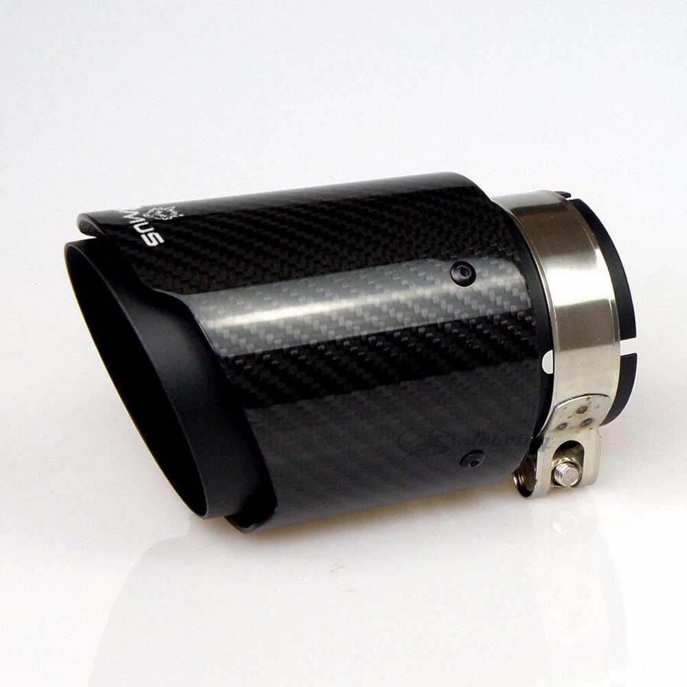 レムスマットブラックパイプ炭素繊維ステンレス鋼ユニバーサル自動車排気管マフラーパイプ bmw e46 выхлопные системы