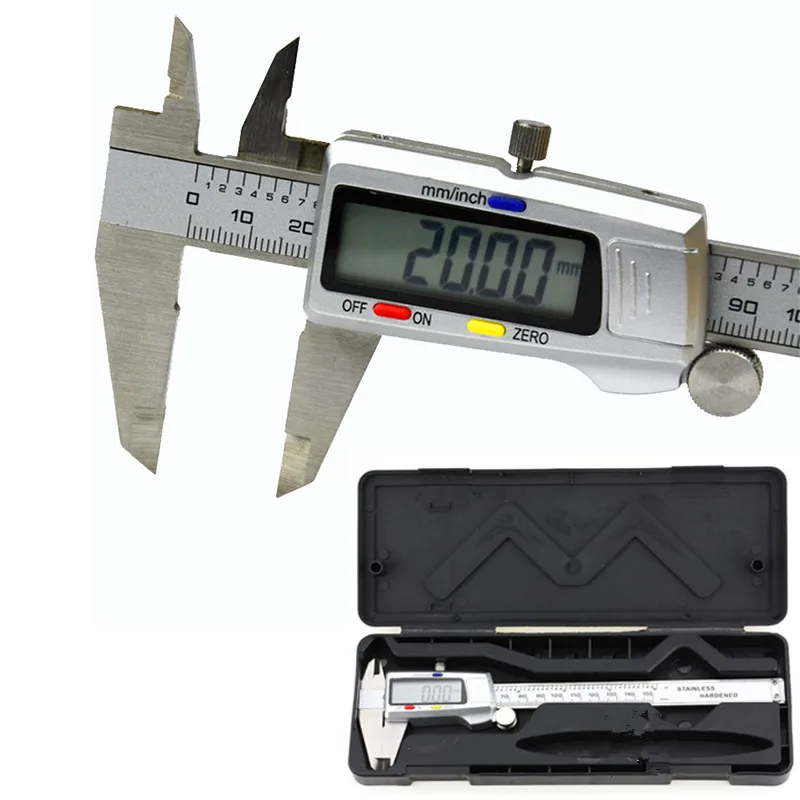 Đo Dụng Cụ Inox Kỹ Thuật Số Caliper 6 "150Mm Messschieber Paquimetro Dụng Cụ Đo Nhựa Béc Thước