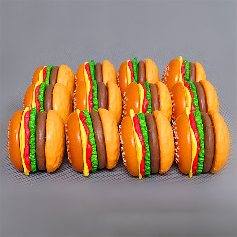 미니 시뮬레이션 음식 햄버거, 어린이 인형 액세서리, 척 놀이 주방 장난감, 인형 집 미니어처, DIY 장식, 4 개/세트