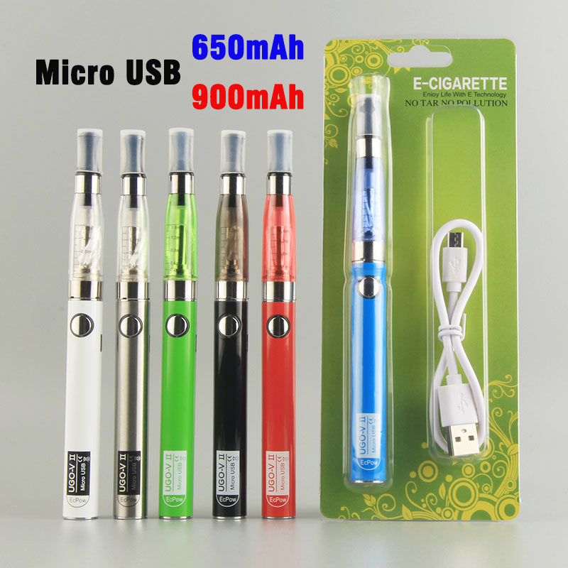 Cigarrillo electrónico con batería eVod de 650 mAh, vaporizador Ego CE4 UGO V2 con USB, Kit de iniciación, atomizador de tanque CE4