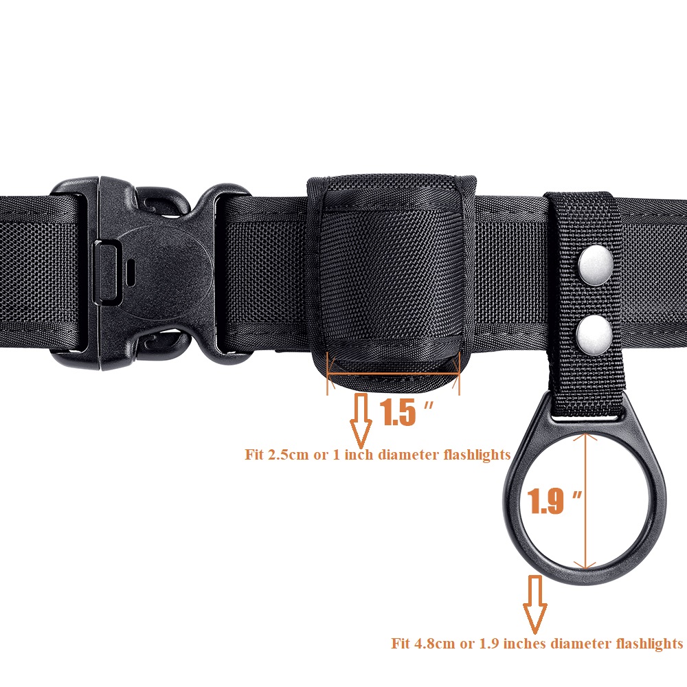 Titular Lanterna Compact Top aberto, 1680 Denier Nylon Balístico e Lanterna Anel Strap, Nylon Webbing, Hold Mag Lite e ot
