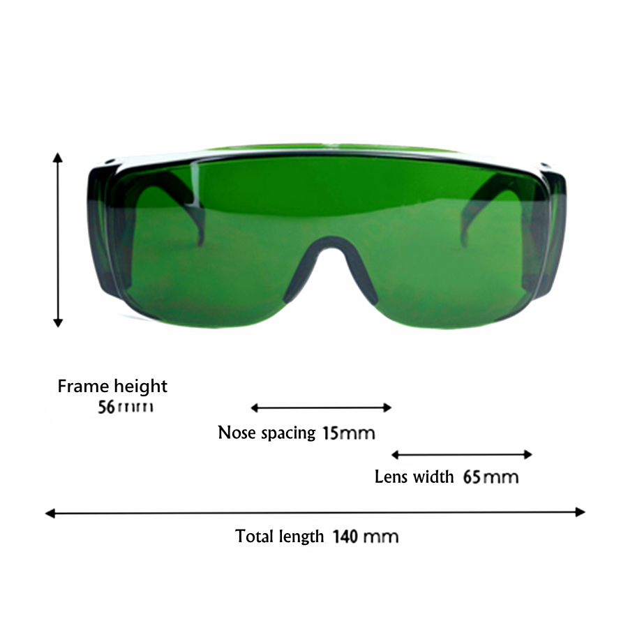 200–450 nm und 800–2000 nm, 1064 nm YAG-Laserschutzbrille, 405 nm, 450 nm, 808 nm, 980 nm, Schutzbrille OD4+