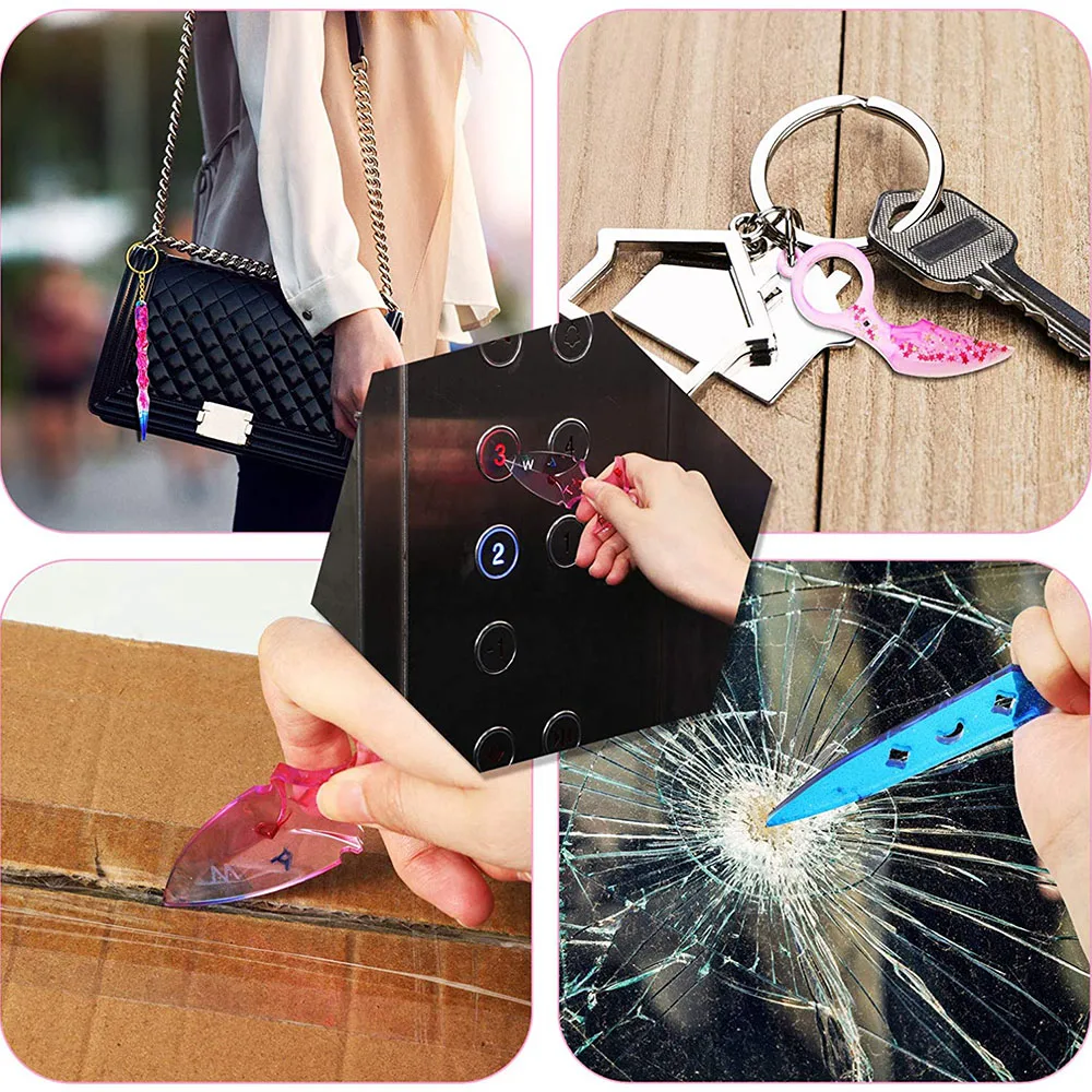Self Defense Keychain Mold DIY Epoxy Silicone Resin Mold Pendant Keychain Self-defense Weapon Toy Craft For Resin Small Knife