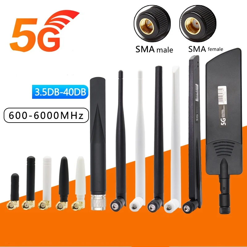 5G 4G เสาอากาศ35-40DBi Full ความถี่ Omnidirectional ภายนอก SMA Connector สำหรับ4G EC25 SIM7600 5G RM500Q RM502Q RM510