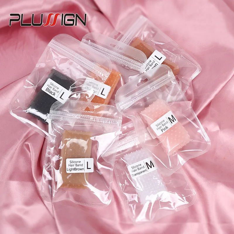 Thun Mềm Silicon Tóc Giả Kẹp Đầu Silicone Tóc Giả Kẹp Ban Nhạc 4 Màu Size Nhỏ Đầu Không Trượt Bộ Tóc Giả Giữ Trong Suốt ban Nhạc