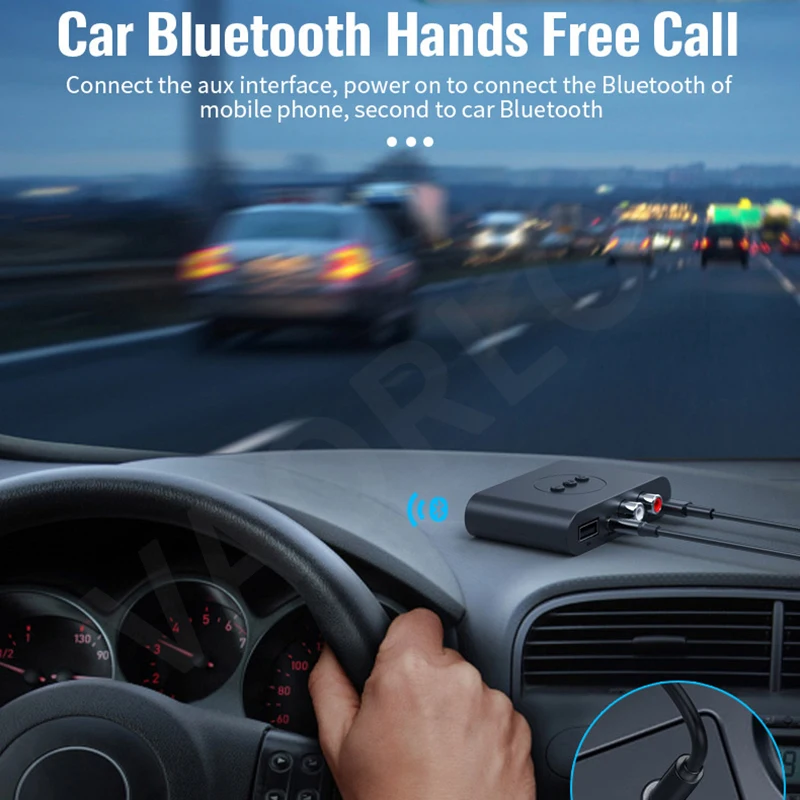 Bluetooth 5.0 Audio Receiver NFC U Disk RCA 3.5mm AUX USB Stereo Music Wireless Adapter With Mic For Car Kit Speaker Amplifier