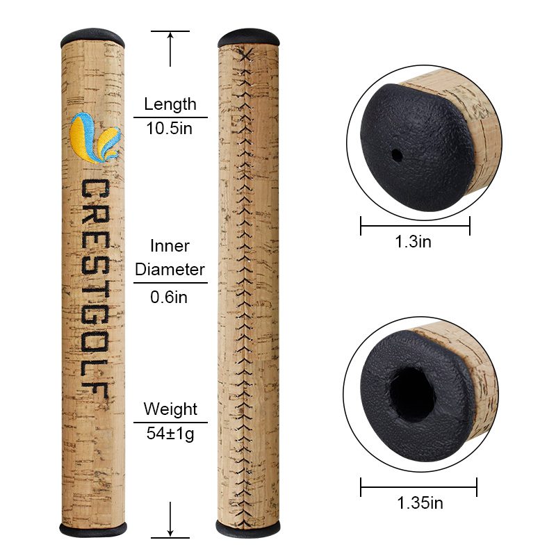 CRESTGOLF ゴルフ グリップ 新しい環境樹皮ゴルフ パター グリップ ゴルフ クラブ グリップ 3.0