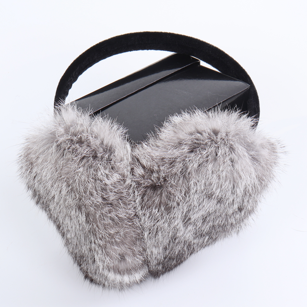 ใหม่มาถึงผู้หญิงฤดูหนาวขนสัตว์กระต่ายจริง Earmuffs หญิง WARM Plush กระต่ายขนสัตว์ Earflaps ความร้อน Lady ขนสัตว์กระต่ายธรรมชาติ Earmuff