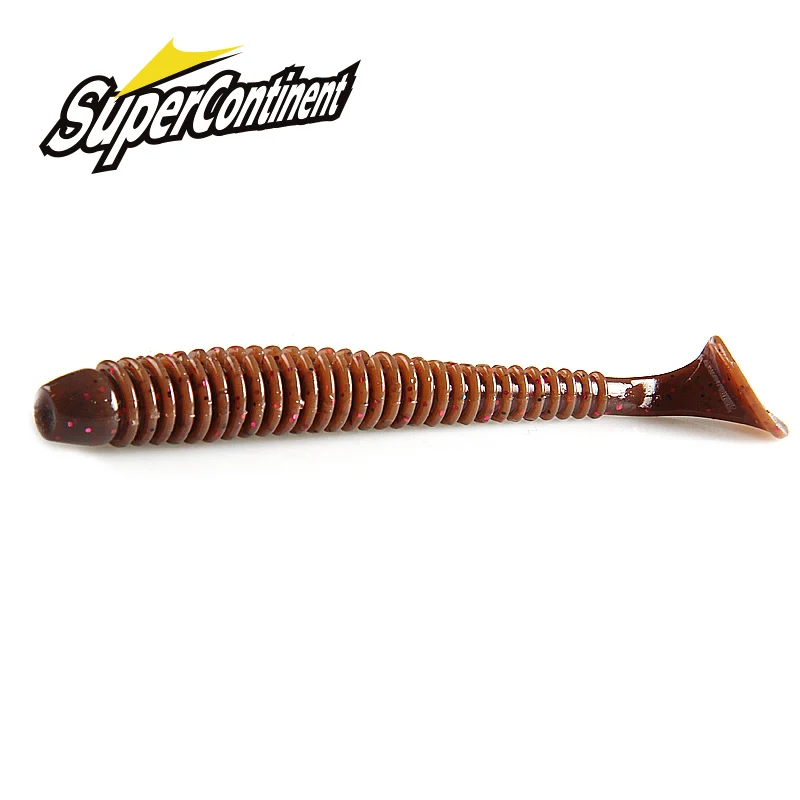 Supercontinente balanço impacto anel shad isca de pesca 6 pçs/10 pçs/20 pçs artificial pesca leurre souple iscas de pesca