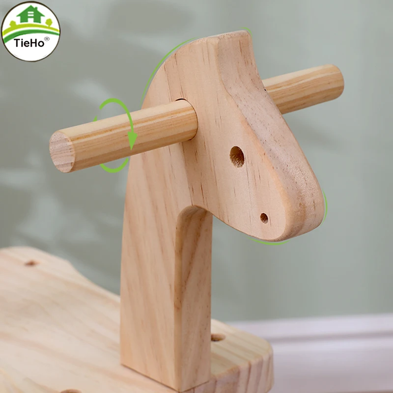 TieHo Gỗ Ngựa Ghế Bập Bênh Trẻ Em Phân Trẻ Em Phân Cho 1-7 Tuổi Trẻ Em Đồ Nội Thất