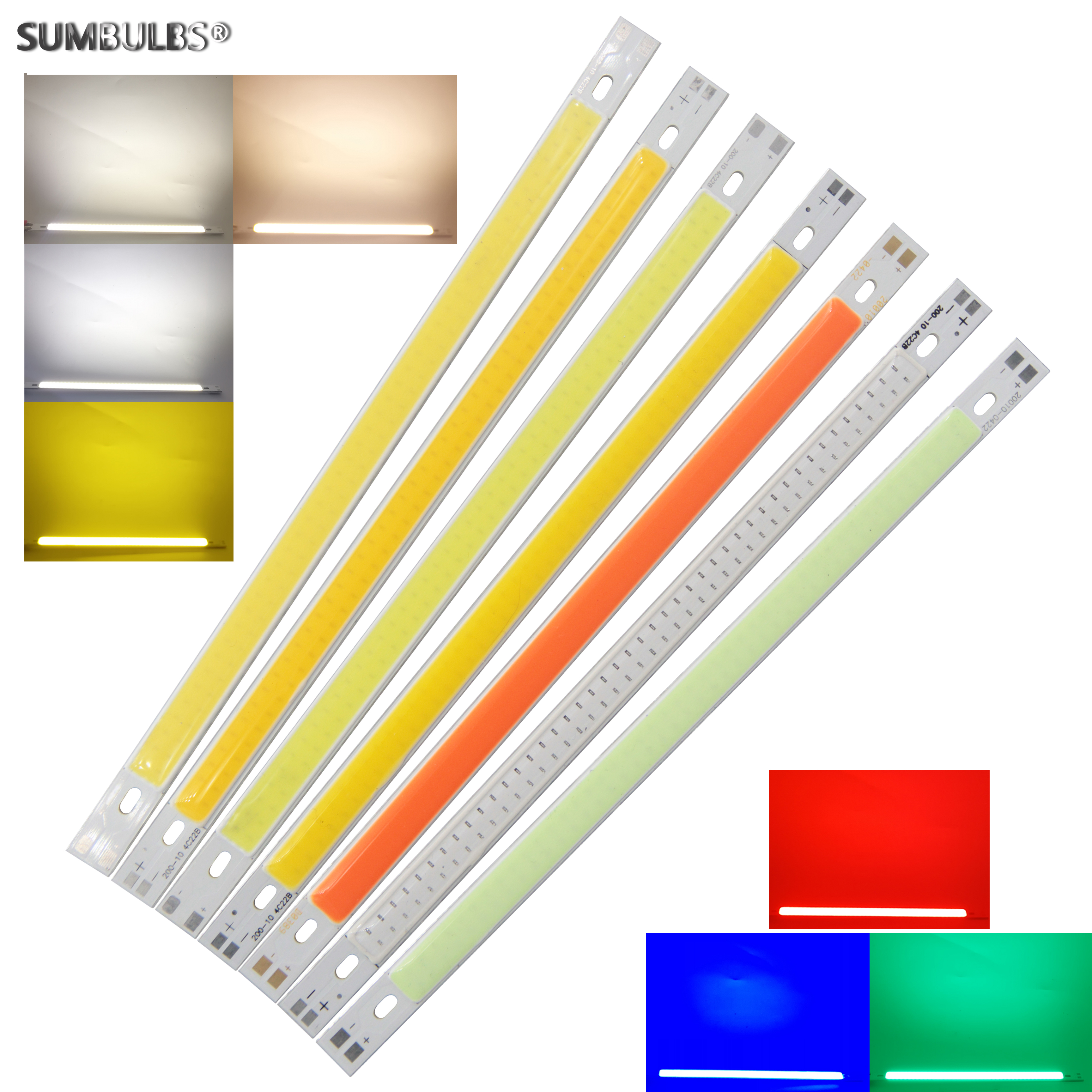 DC 12V Alle Größen COB LED Streifen Panel Licht 2W-300W Modul Bar Birne für DIY Nacht Bühne Effekt Lampe