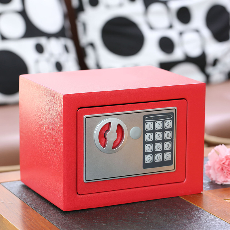 Caixa de segurança digital mini cofres de aço banco de dinheiro pequena senha doméstica chave caixa de segurança manter dinheiro jóias documento