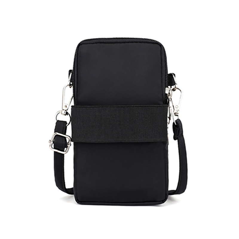 Casual Small Shoulder Bag Women Cell Phone Pocket Case Waterproof Nylon Sport Arm Package Messenger Purse Crossbody Handbag