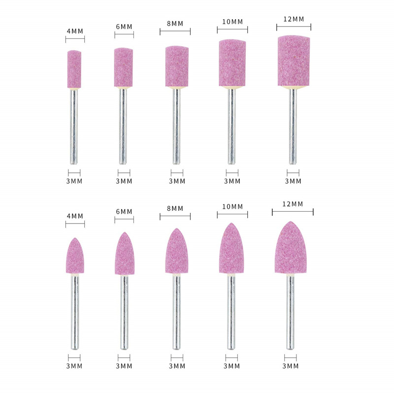 Bộ 5 Trục 3Mm Gắn Xay Gốm Đầu Đánh Bóng Nhám Bánh Xe Dremel Rotary Dụng Cụ Điện