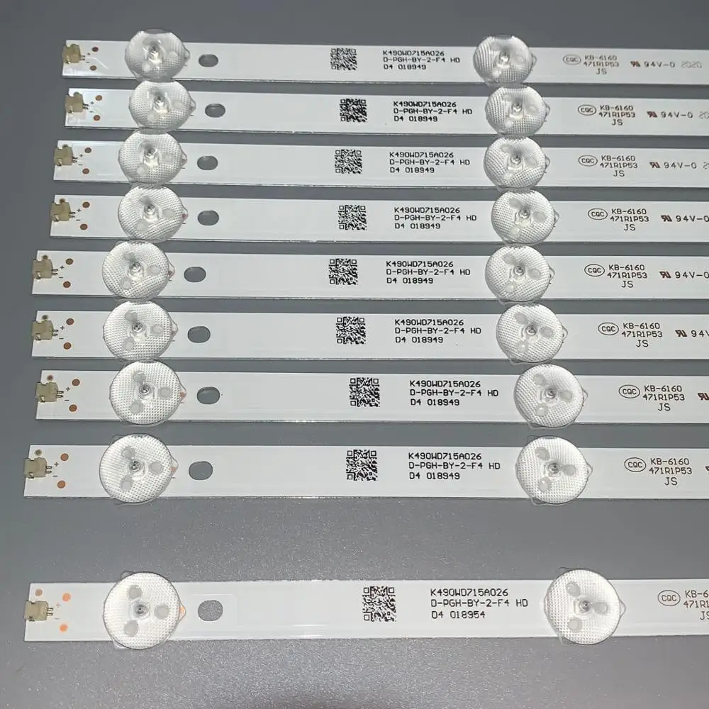 1set=9pcs LED strip for Philips 49inch TV 49PUF6050/T3 backlight K490WD7 A1 4708-K490WD-A2213K01 K490WD715A026 D-PGH-BY-2-F4 HD