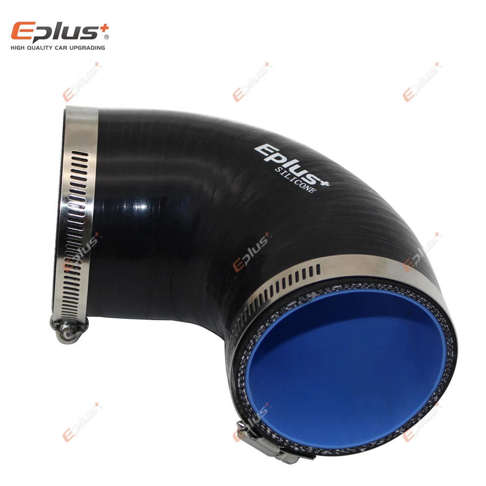 EPLUS Đa Năng Silicone Lửng Ống 90 Độ Kết Nối Ô Tô Intercooler Turbo Lượng Ống Nối Đen Nhiều Kích Thước