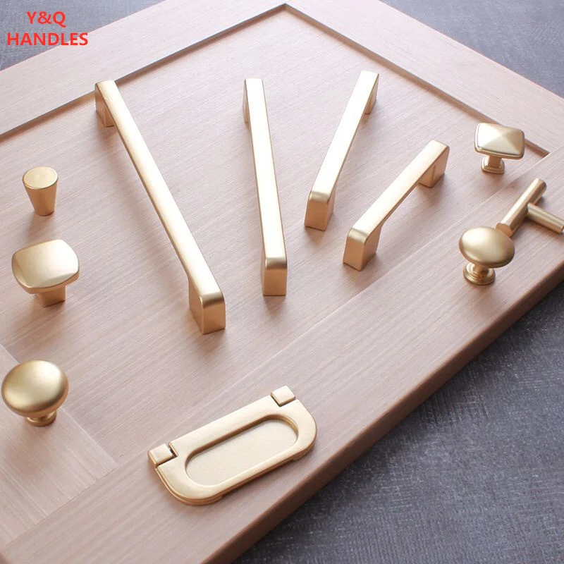 Tay Cầm Tủ Ngăn Kéo Đồ Dùng Nhà Bếp Tay Cầm Cho Tủ Nút Vặn Cửa Ngăn Kéo Đồ Dùng Nhà Bếp Ngọc Trai Vàng Đơn Giản Phần Cứng