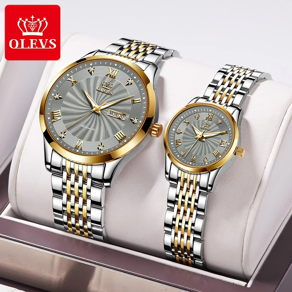 OELVS-reloj mecánico automático de acero inoxidable para hombre, cronógrafo masculino de marca de lujo, resistente al agua, regalo para pareja, 6630