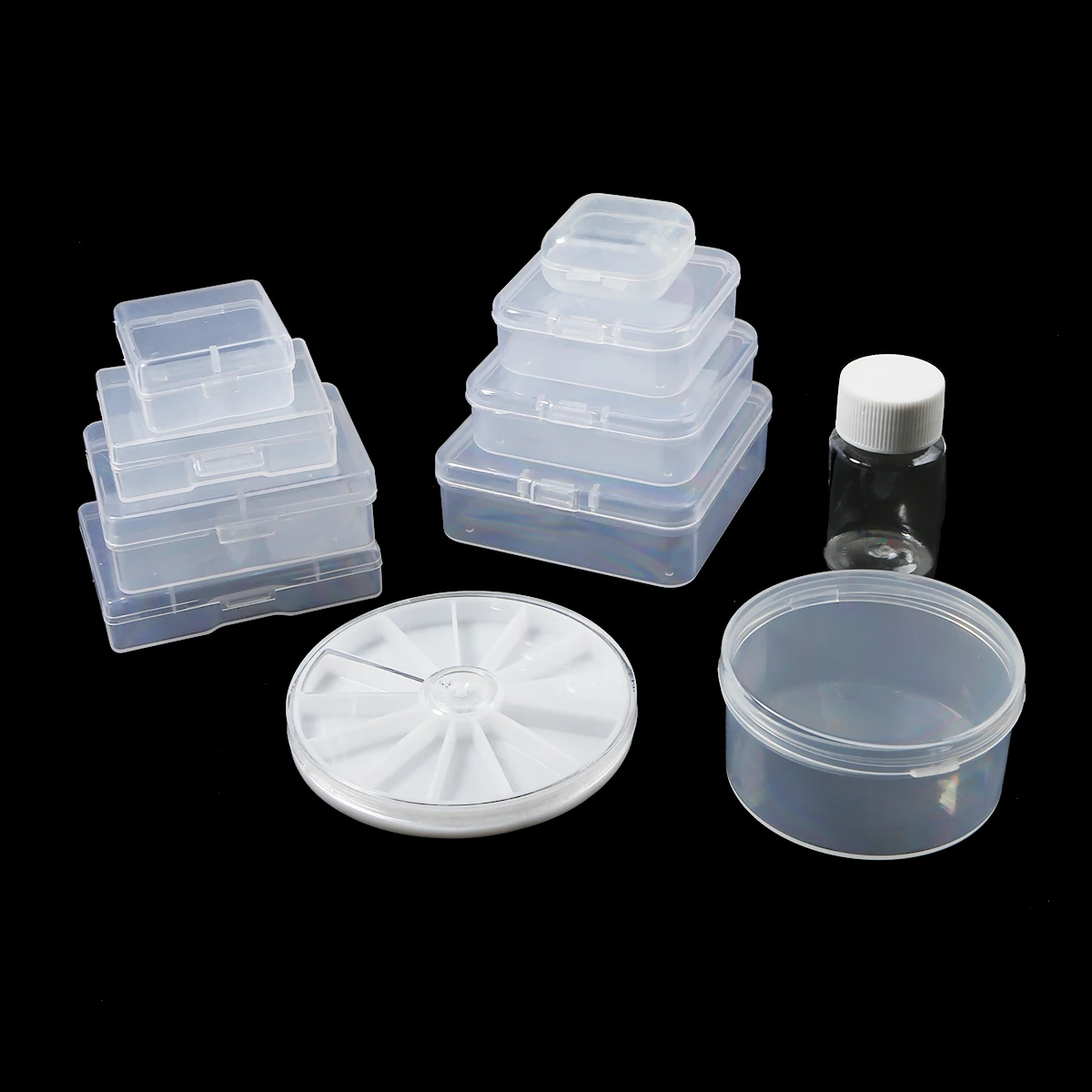 Plastic Sieraden Doos Compartiment Slot Organisator Opslag Kralen Container Verstelbare Sieraden Opbergdoos Rechthoek Case Display