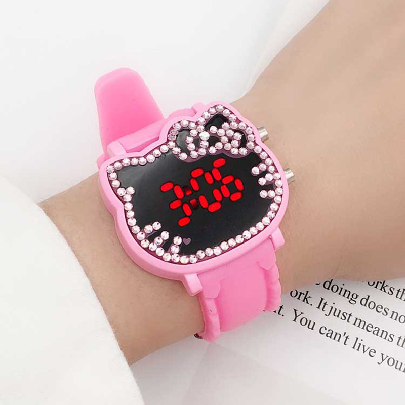 UTHAI CQ133 Kinder Kinder Studenten LED Digital Diamond Cartoon Cute Girl Junior High School Elektronische Uhr
