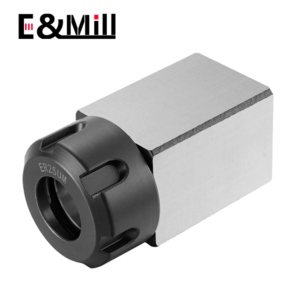 NEW Square ER25 ER32 ER40 Chuck Block Hard Steel Hex ER Spring Chuck Seat For CNC Lathe Engraving Cutting Machine Tool holder