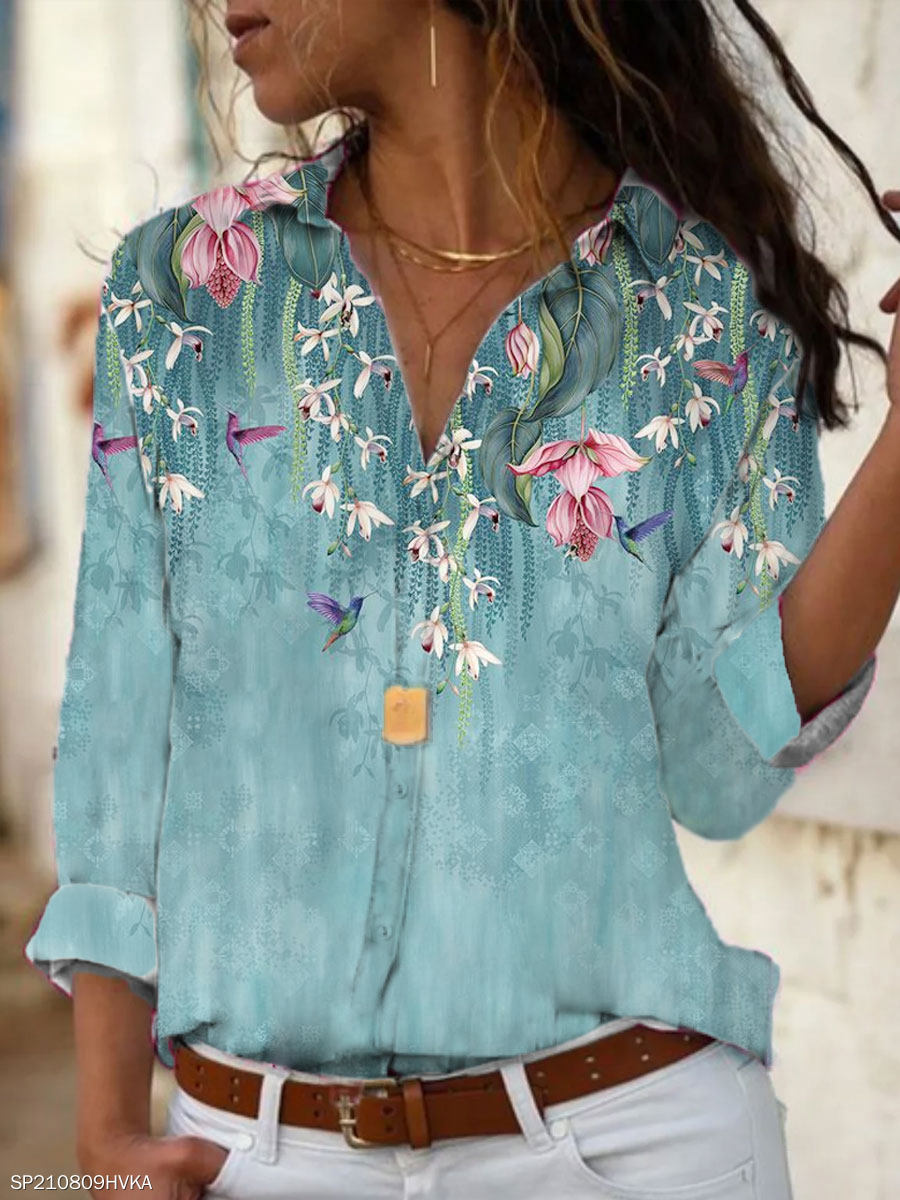 Thời Trang Nữ Áo Sơ Mi Nữ Tay Dài Nữ Xuân Thu Mới Nữ Áo Kiểu