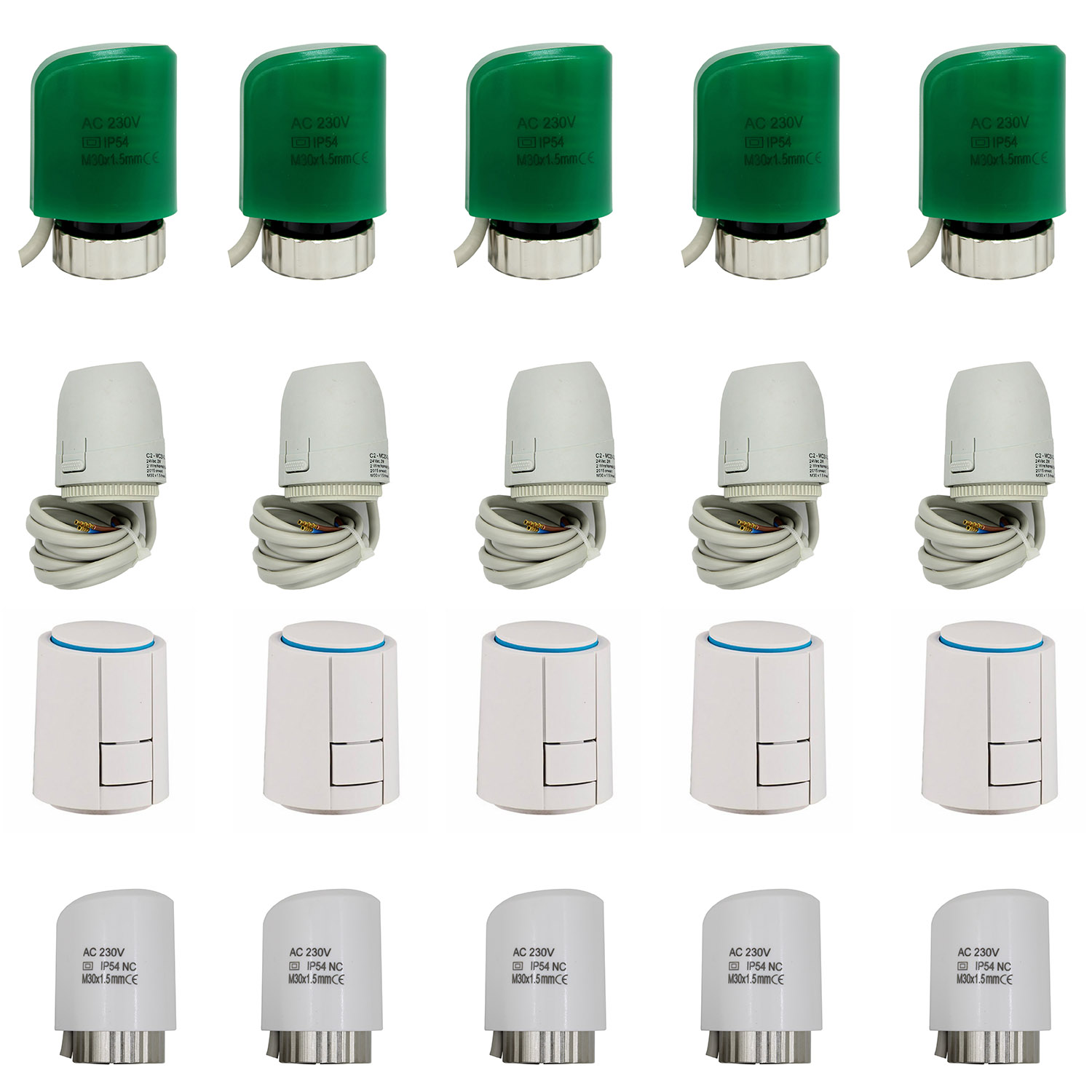 Термоэлектрический приводной двигатель 220 24 В, электрический тепловой привод, нормально закрытый, для радиатора для подогрева пола
