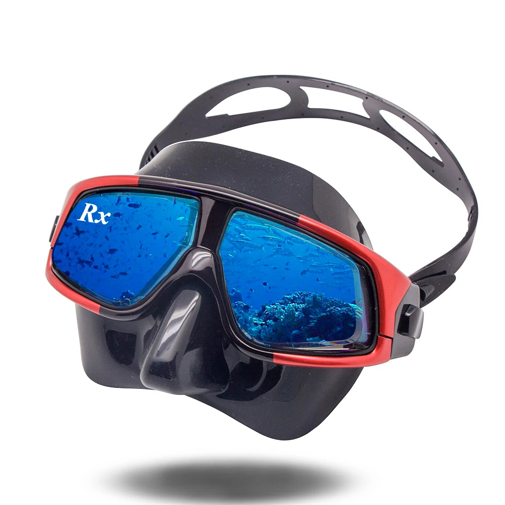 Rx-Kit de equipo de buceo óptico correctivo con prescripción, máscara de Snorkel para hipermetropía, miopía, antiniebla, visión amplia, UV400
