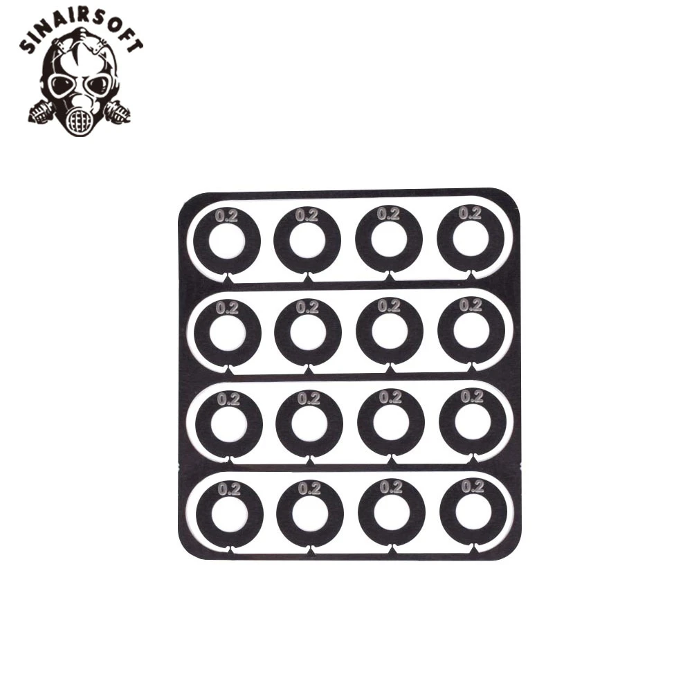 Cuñas de superprecisión de acero inoxidable, conjunto de engranajes de caja de cambios, ajuste de espacio libre para accesorios de Paintball Airsoft, 48 Uds.