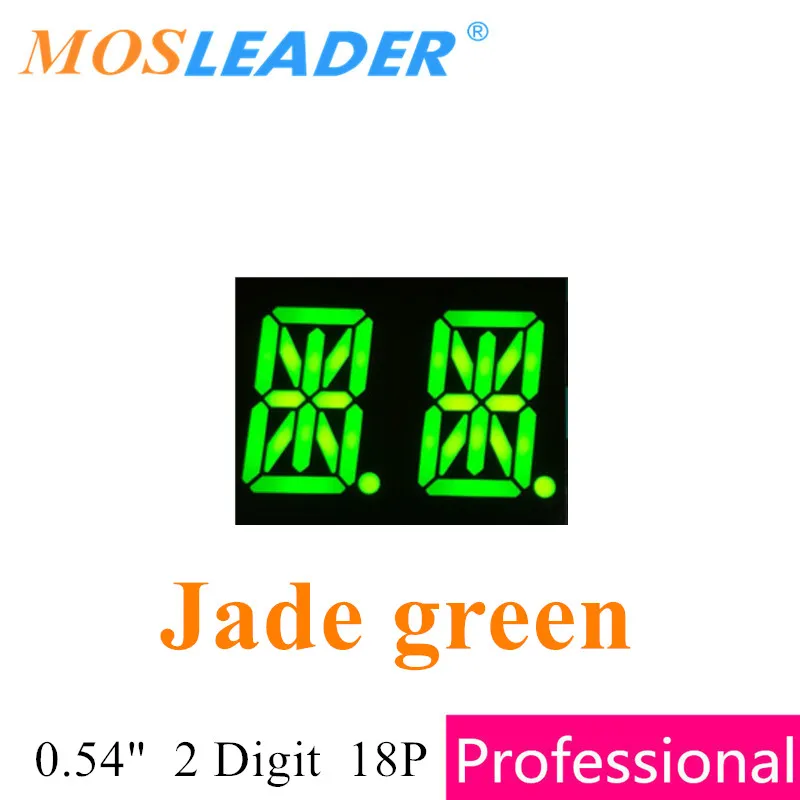 Mosleader 100 pz 0.54 "2 Cifre 18 P DIP18 14 Segmenti lettera display Mi Display A LED Rosso Giallo Verde Arancione Blu Bianco 0.54 pollici