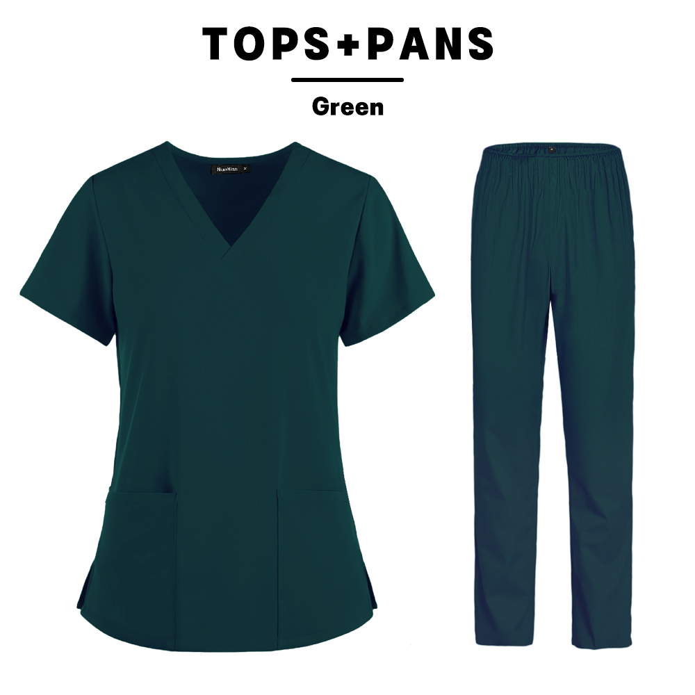 Medical เสื้อผ้า Scrubs พยาบาลกางเกงเครื่องแบบทางการแพทย์สำหรับฤดูร้อนเครื่องแบบพยาบาลผู้หญิงบางและผ้าแขนสั้น