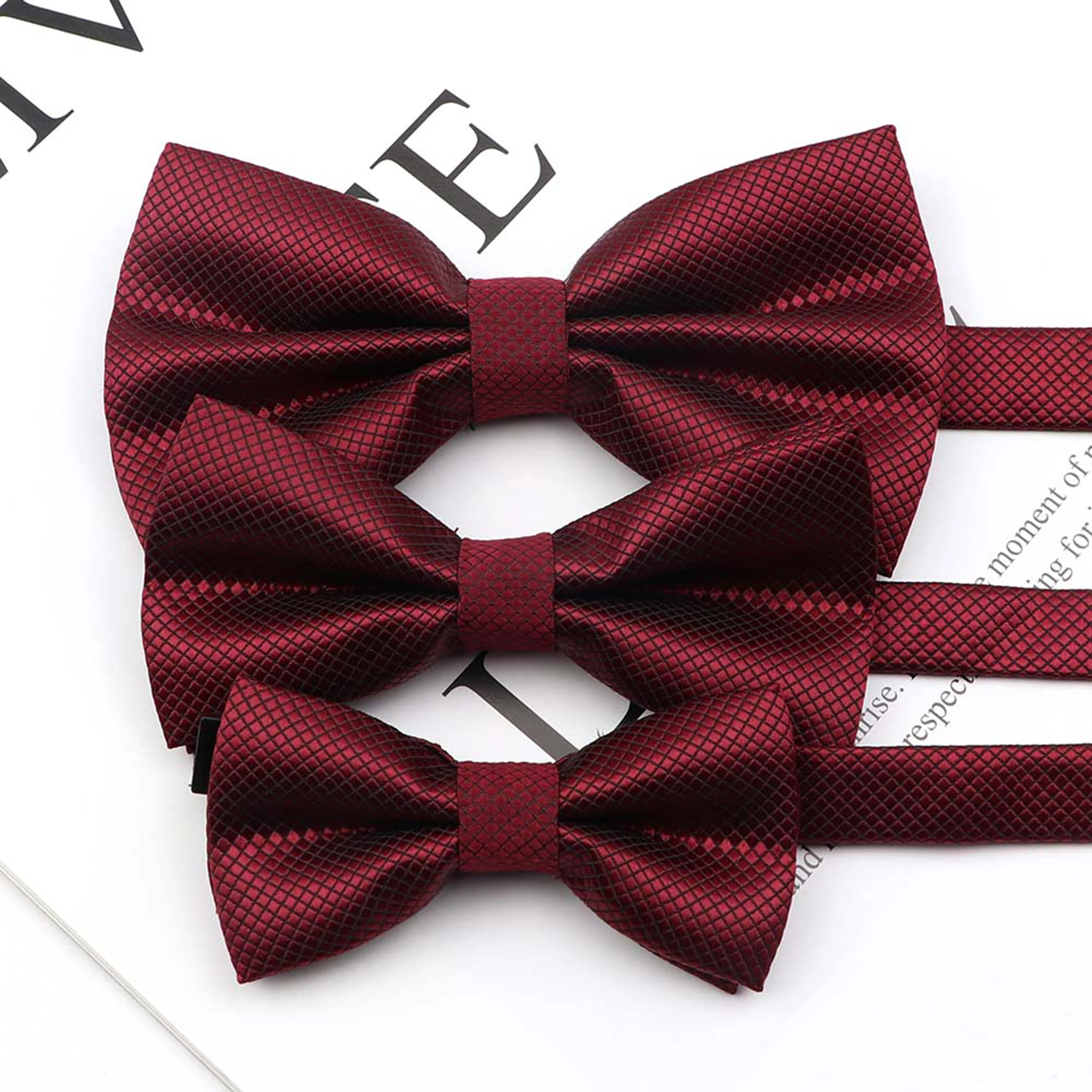 3 Size Cha Mẹ-Con Bowtie Bộ Đồng Màu Đáng Yêu Bé Thú Cưng Họ Bướm Hồng Champagne Xanh Dương Rượu Vang Đỏ Dễ Thương dây Thắt Nơ Phụ Kiện