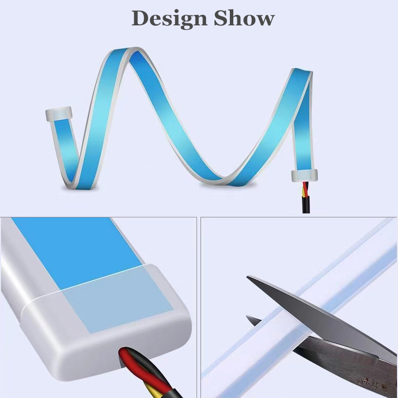 2 sztuki LED światło do jazdy dziennej DRL elastyczny taśma wodoodporna 12V reflektory samochodowe biały kierunkowskaz żółty przepływ światła hamowania