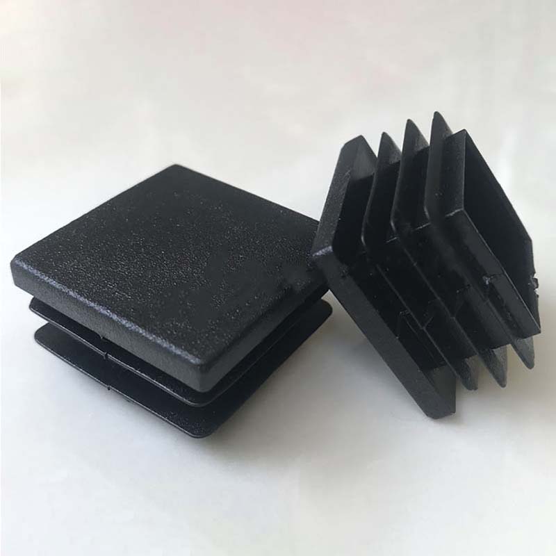 2/4/10PCS Square Plastic Black Blanking End Cap Caps Tube Pipe Insert Plug Bung DIY Tools 10x10mm 15x15 20x20 30x30 ~ 120x120mm